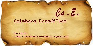 Csimbora Erzsébet névjegykártya